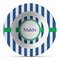 Stripes Plastic Bowl - Microwave Safe - Composite Polymer (Personalized)