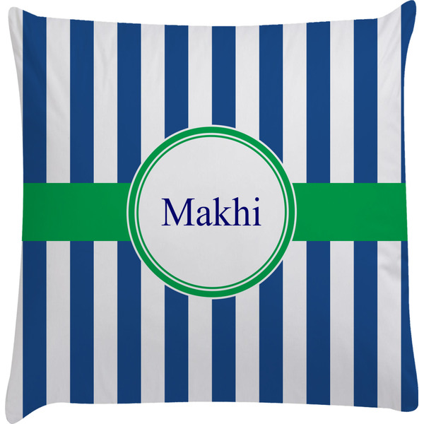 Custom Stripes Decorative Pillow Case w/ Name or Text