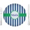 Stripes 10" Glass Lunch / Dinner Plates - Single or Set (Personalized)