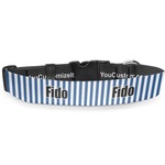 Stripes Deluxe Dog Collar - Medium (11.5" to 17.5") (Personalized)