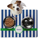 Stripes Dog Food Mat - Medium w/ Name or Text