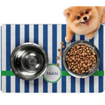 Stripes Dog Food Mat - Small w/ Name or Text