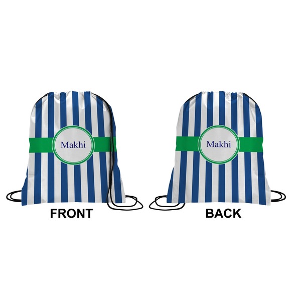 Stripes Drawstring Backpack Front & Back Small
