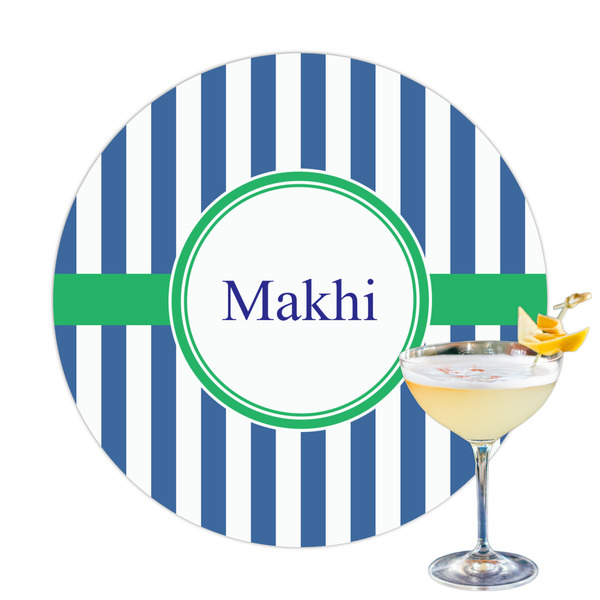 Custom Stripes Printed Drink Topper (Personalized)
