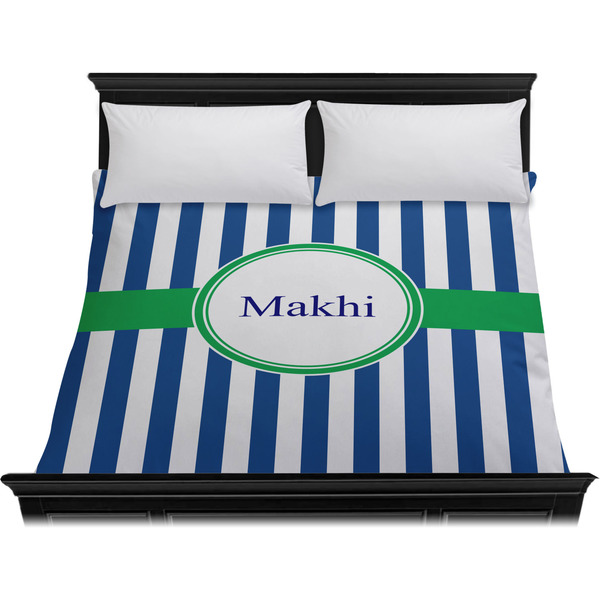 Stripes Duvet Cover - King - On Bed - No Prop