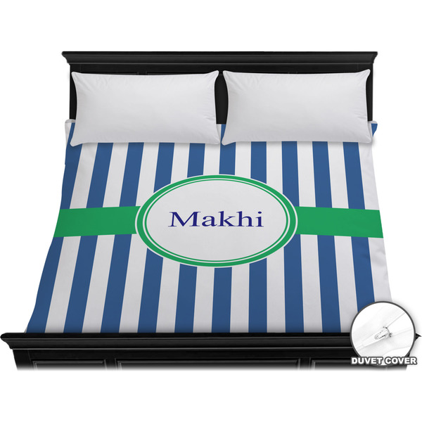 Custom Stripes Duvet Cover - King (Personalized)