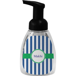 Stripes Foam Soap Bottle - Black (Personalized)