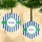 Stripes Frosted Glass Ornament - MAIN PARENT