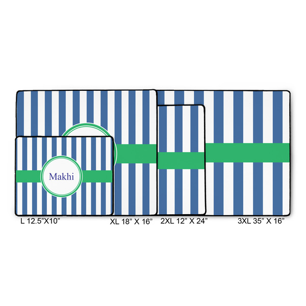 Stripes Gaming Mats - SIZE CHART