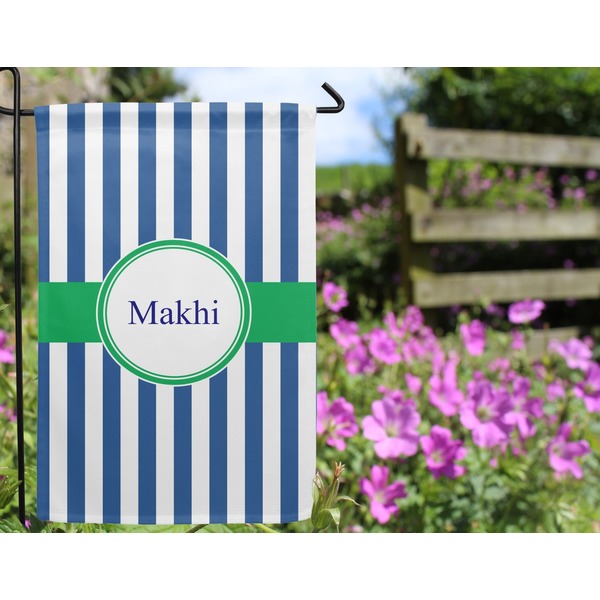 Stripes Garden Flag - Outside In Flowers