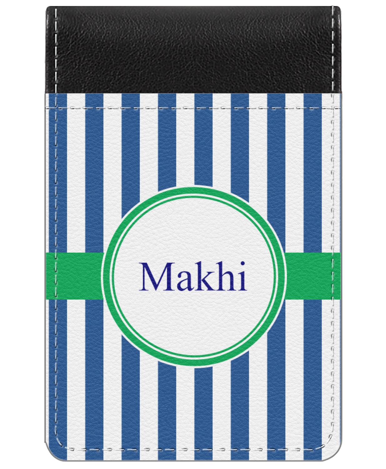 Stripes Genuine Leather Small Memo Pad (Personalized) YouCustomizeIt