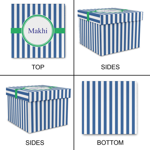 Stripes Gift Boxes with Lid - Canvas Wrapped - Large - Approval