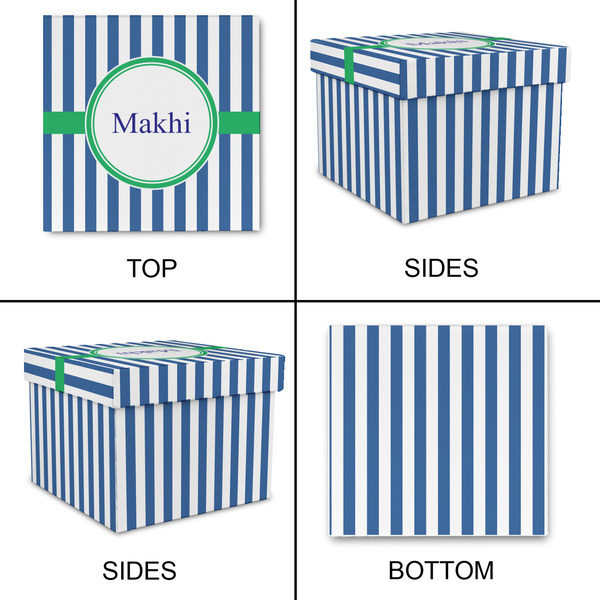 Stripes Gift Boxes with Lid - Canvas Wrapped - Medium - Approval