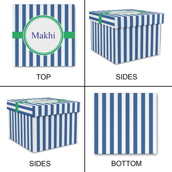 Stripes Gift Boxes with Lid - Canvas Wrapped - Small - Approval