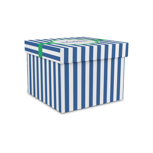 Stripes Gift Boxes with Lid - Canvas Wrapped - Small - Front/Main