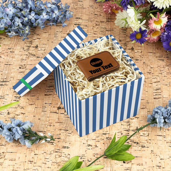 Stripes Gift Boxes with Lid - Canvas Wrapped - Small - In Context