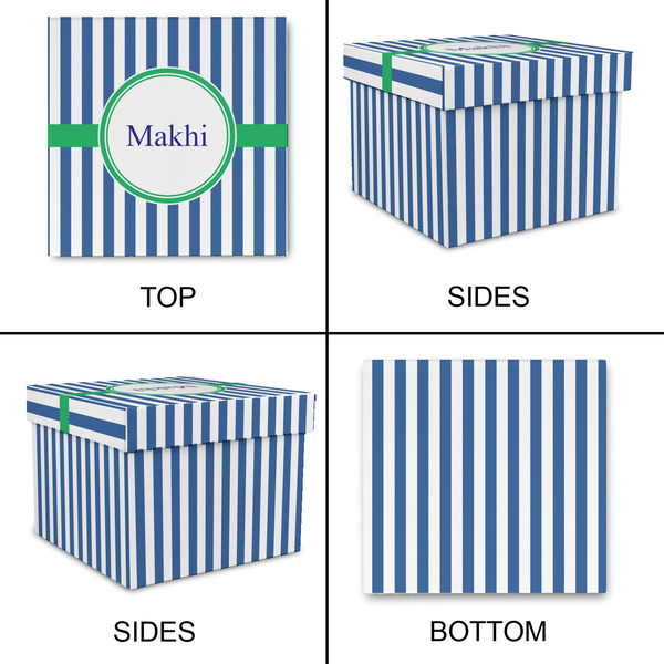 Stripes Gift Boxes with Lid - Canvas Wrapped - X-Large - Approval