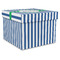 Stripes Gift Boxes with Lid - Canvas Wrapped - X-Large - Front/Main