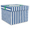 Stripes Gift Box with Lid - Canvas Wrapped - XX-Large (Personalized)