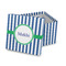 Stripes Gift Box with Lid - Canvas Wrapped (Personalized)