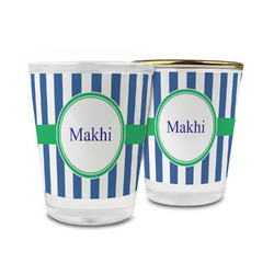 Stripes Glass Shot Glass - 1.5 oz (Personalized)