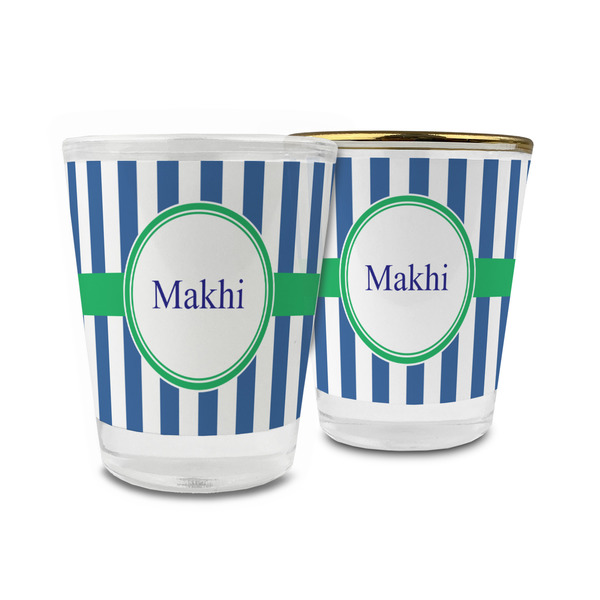 Custom Stripes Glass Shot Glass - 1.5 oz (Personalized)