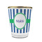Stripes Glass Shot Glass - 1.5 oz - with Gold Rim - Single (Personalized)