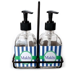 Stripes Glass Soap & Lotion Bottles (Personalized)