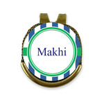 Stripes Golf Ball Marker - Hat Clip - Gold