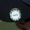 Stripes Golf Ball Marker Hat Clip - Gold - On Hat