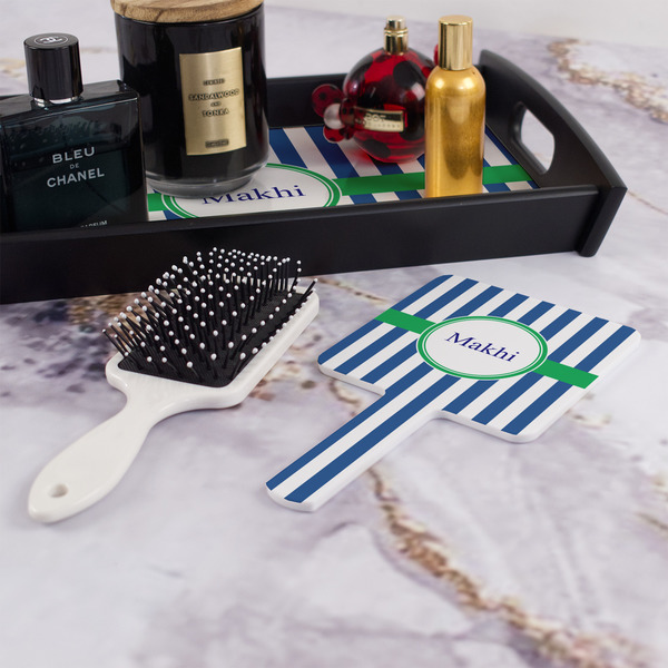 Stripes Hand Mirror - With Hair Brush