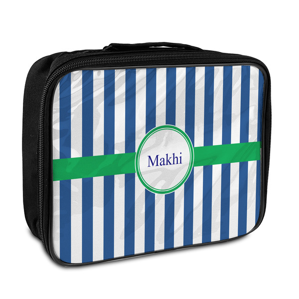 Custom Stripes Insulated Lunch Bag w/ Name or Text