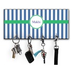 Stripes Key Hanger w/ 4 Hooks w/ Name or Text