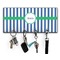 Stripes Key Hanger w/ 4 Hooks & Keys