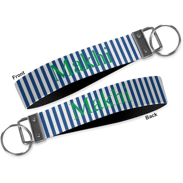 Stripes Key-chain - Metal and Nylon - Front and Back