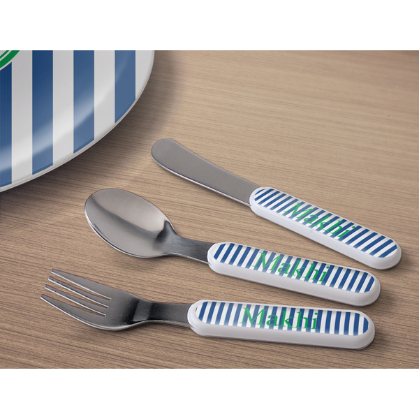 Stripes Kids Flatware w/ Plate
