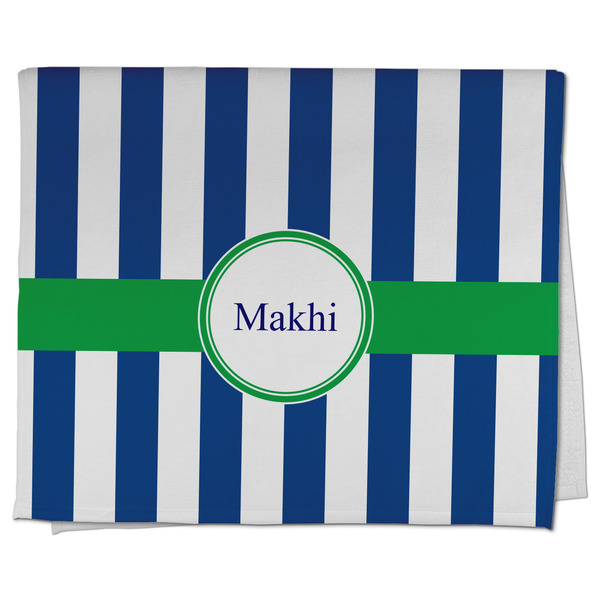 Custom Stripes Kitchen Towel - Poly Cotton w/ Name or Text