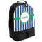 Stripes Large Backpack - Black - Angled View