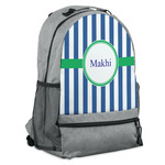 Stripes Backpack - Grey (Personalized)