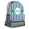 Stripes Large Backpack - Gray - Angled View