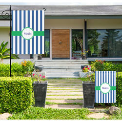 Stripes Large Garden Flag - Single Sided (Personalized)