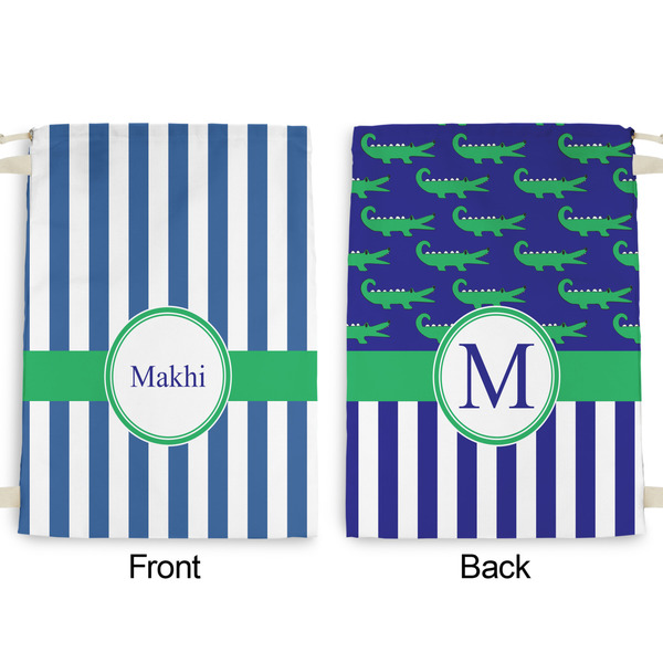 Stripes Large Laundry Bag - Front & Back View