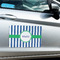 Stripes Large Rectangle Car Magnets- In Context