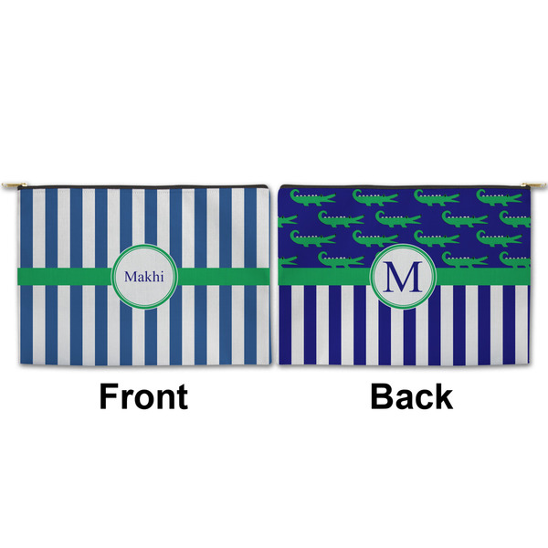 Stripes Large Zipper Pouch Approval (Front and Back)