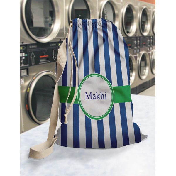 Stripes Laundry Bag in Laundromat