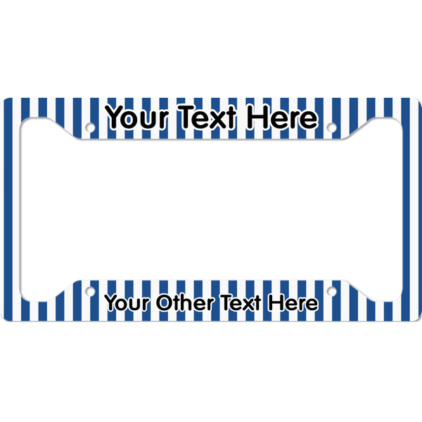 Custom Stripes License Plate Frame (Personalized)