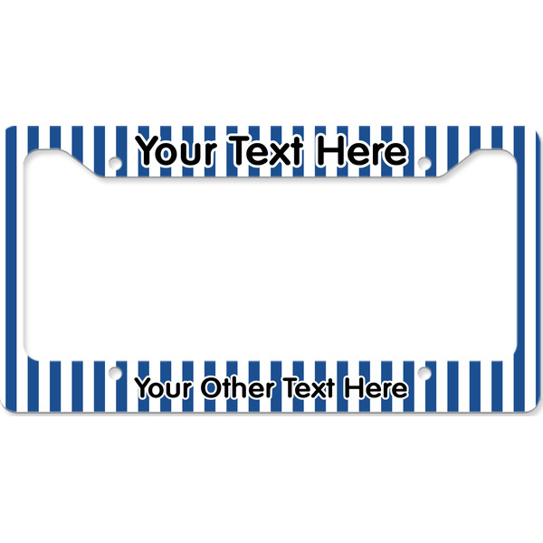 Custom Stripes License Plate Frame - Style B (Personalized)