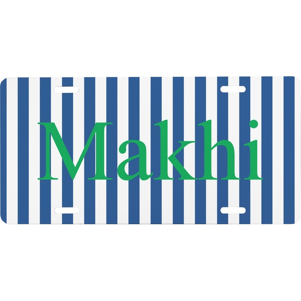 Custom Stripes Front License Plate (Personalized)