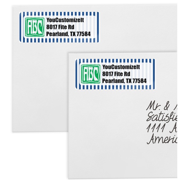 Stripes Mailing Labels - Double Stack Close Up