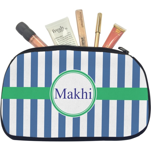 Custom Stripes Makeup / Cosmetic Bag - Medium (Personalized)